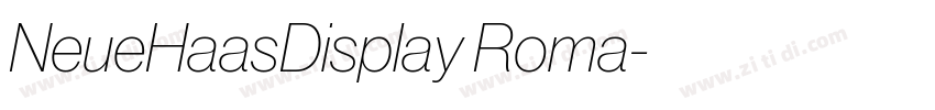 NeueHaasDisplay Roma字体转换